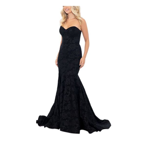 NWT BLONDIE NITES Womens Black Boned Corset Bodice Sleeveless Dress Juniors 13 - Picture 3 of 4